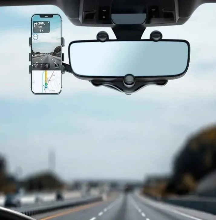 Suporte Espelho Retrovisor Central Para Celular Extensível Giro 360º